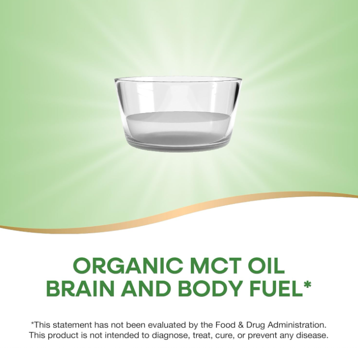 Nature's Way Organic MCT Oil, 16 Fl Oz, Brain and Body Fuel from Coconuts*, C8 Caprylic Acid and C10 Capric Acid, Keto and Paleo Certified, Organic, Non-GMO Project Verified
